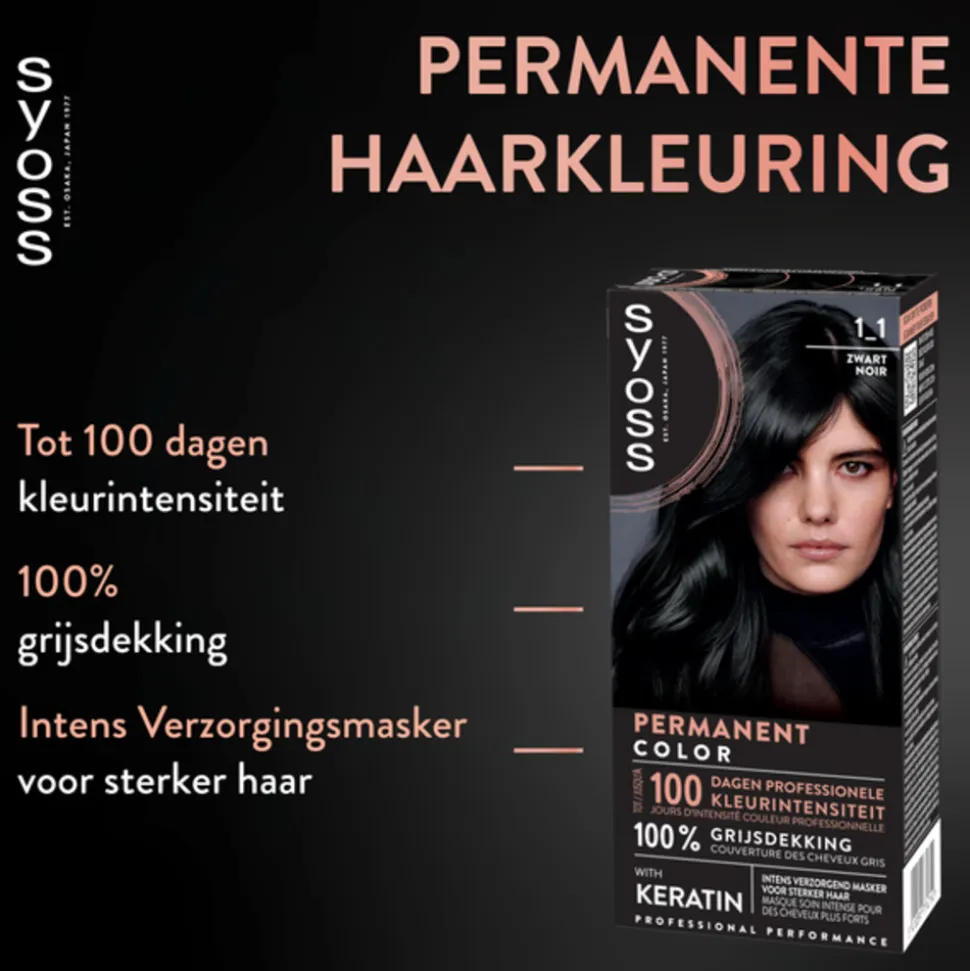 Syoss Baseline Haarverf 1-1 Zwart