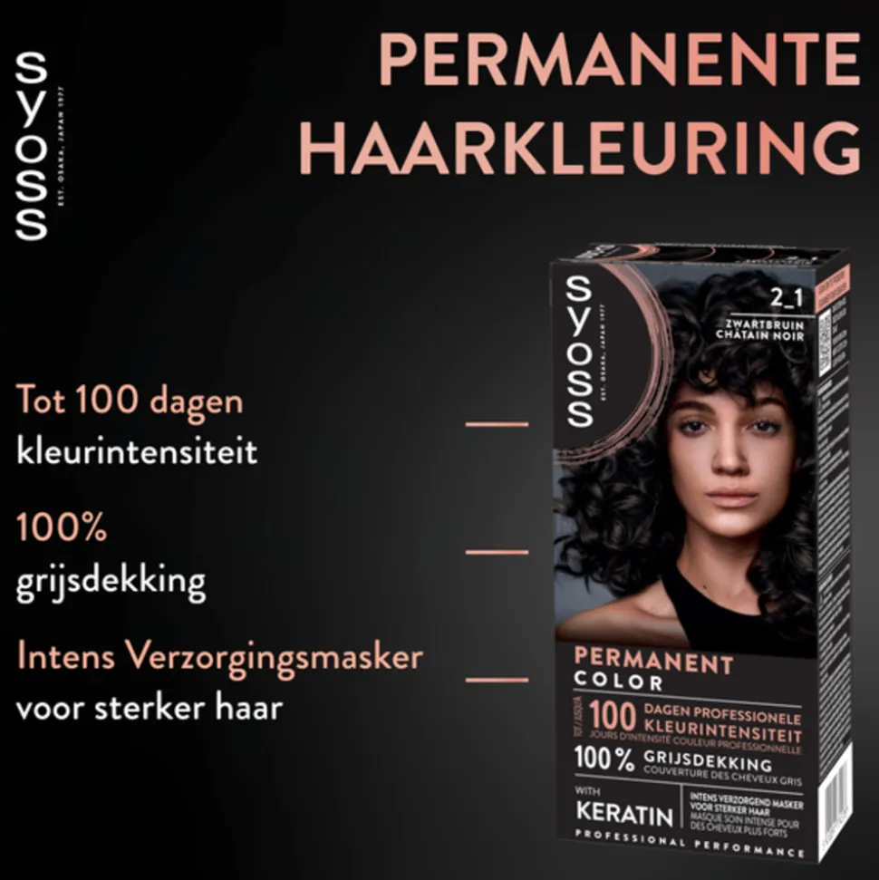 Syoss Baseline Haarverf 2-1 Zwartbruin