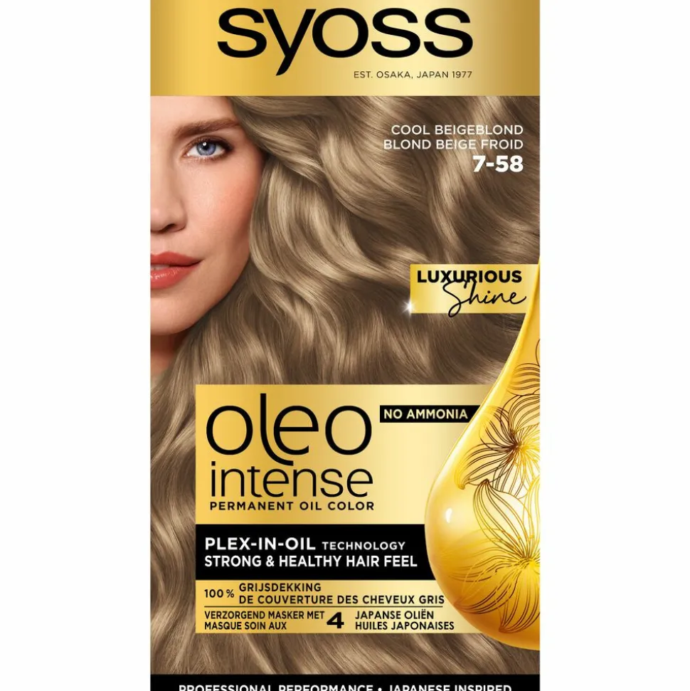 Syoss Oleo Intense Haarverf 7-58 Cool Beige Blond