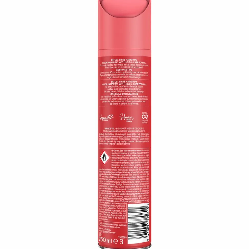 Taft Junior Hairspray Ultra Reflex Shine 250 ml