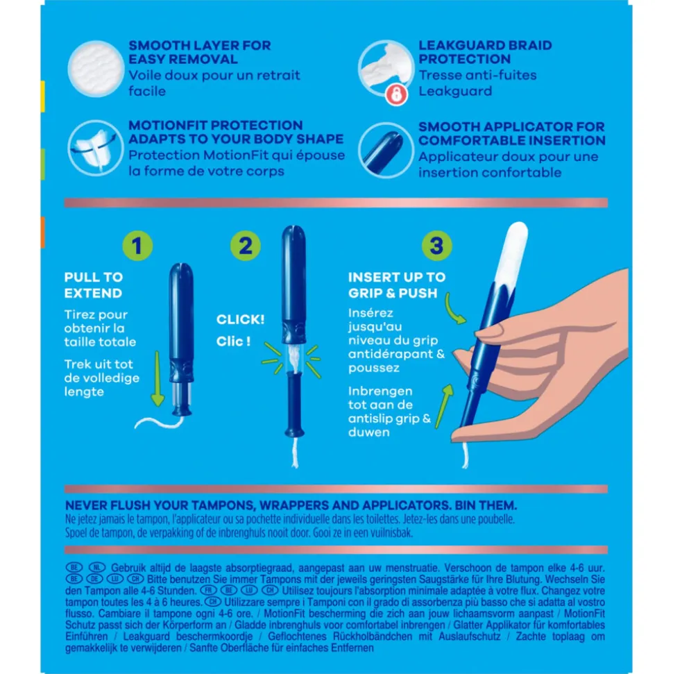 Tampax Pearl Compak Super Tampons met Inbrenghuls 18 stuks