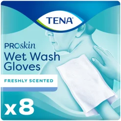 TENA Proskin Wet Wash Gloves Frisse Geur 8 stuks