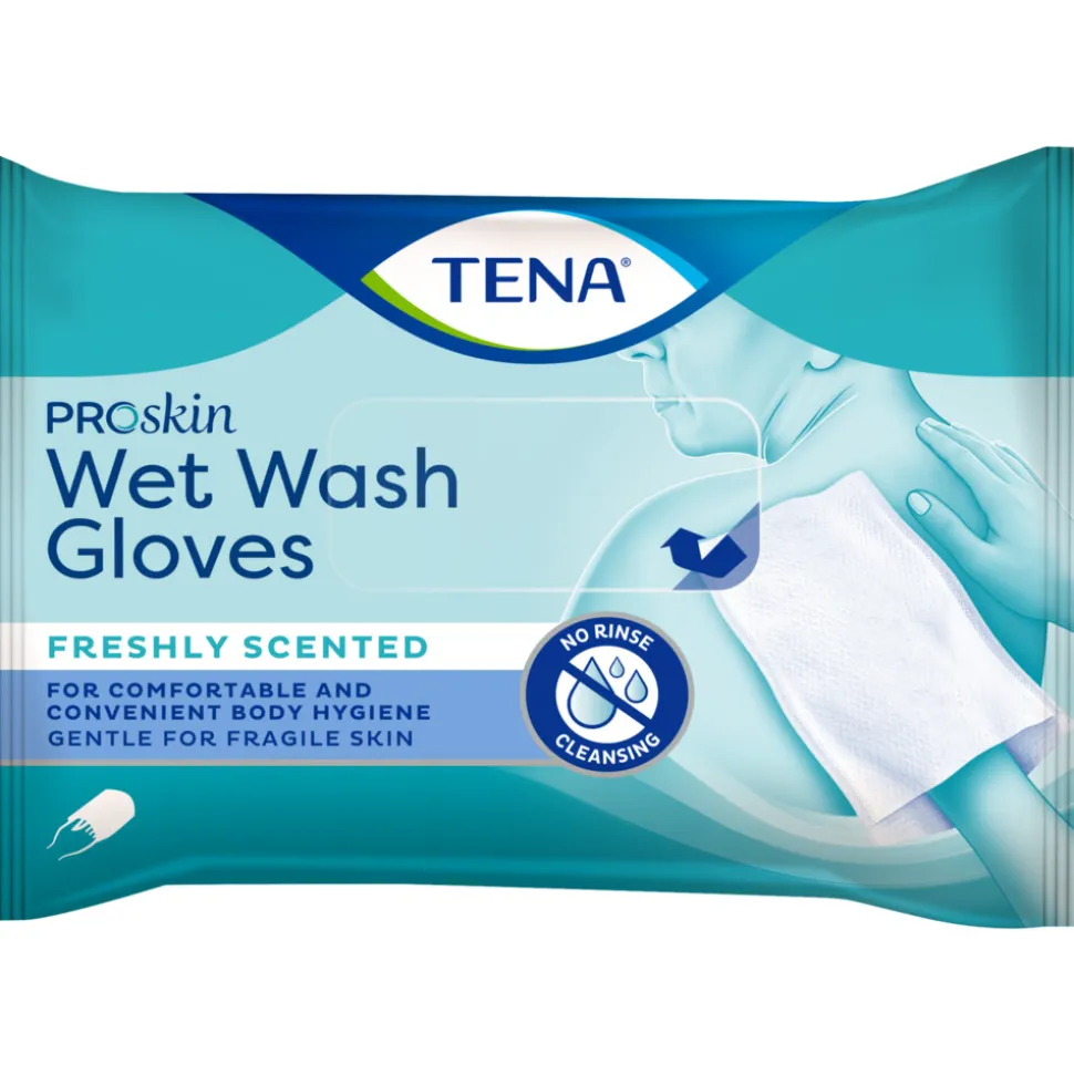 TENA Proskin Wet Wash Gloves Frisse Geur 8 stuks