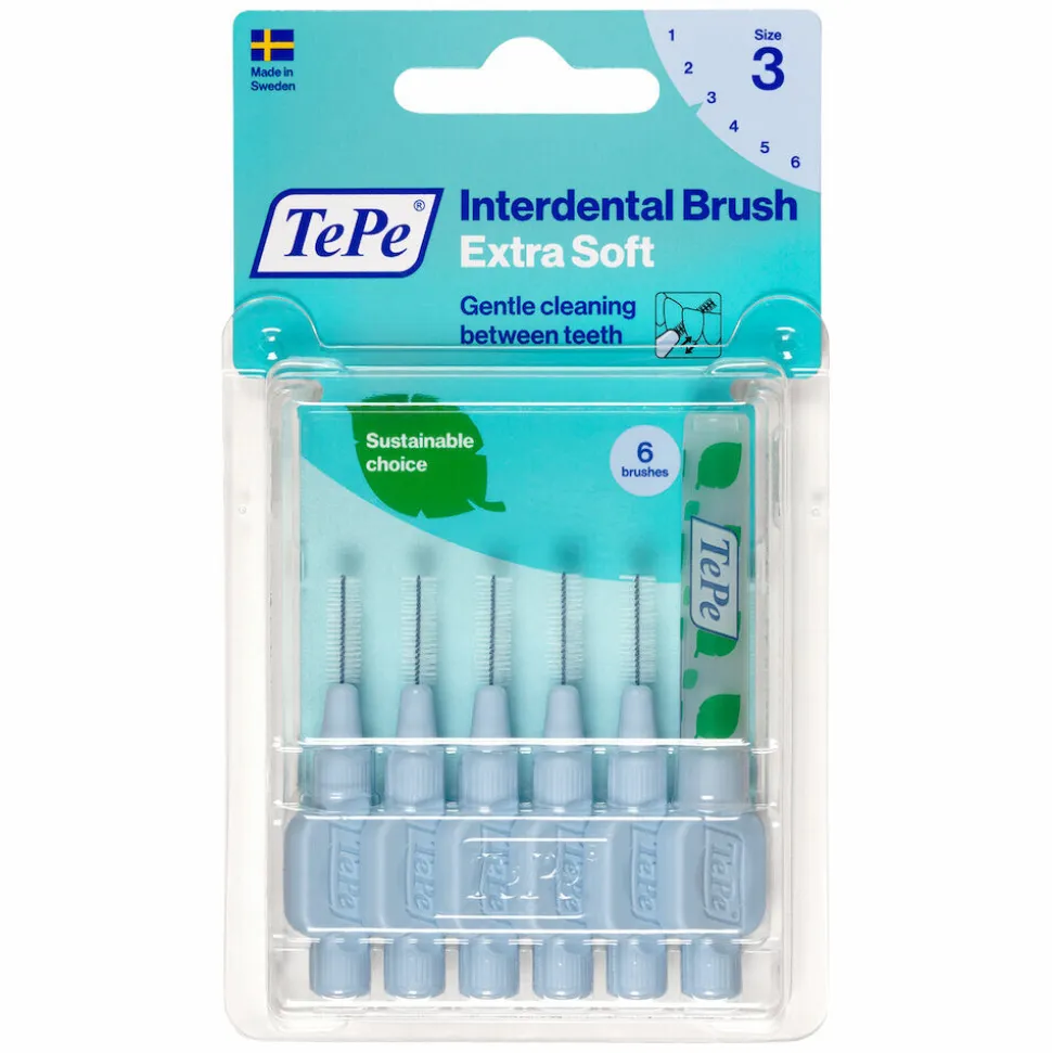 TePe Ragers Extra Zacht 0,6 mm Lichtblauw 6 stuks