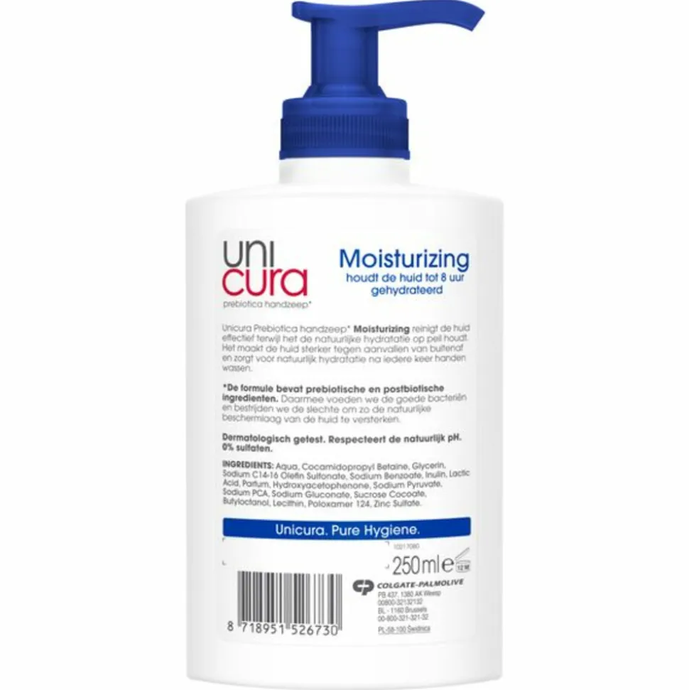 Unicura Vloeibare Handzeep Prebiotica Moisturizing 250 ml