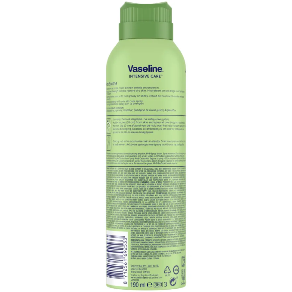 Vaseline Bodylotion Spray Aloe Soothe 190 ml