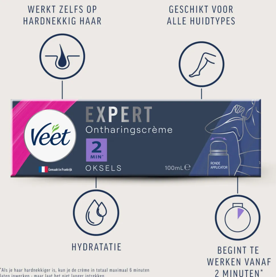 Veet Expert Ontharingscrème Oksels 100 ml