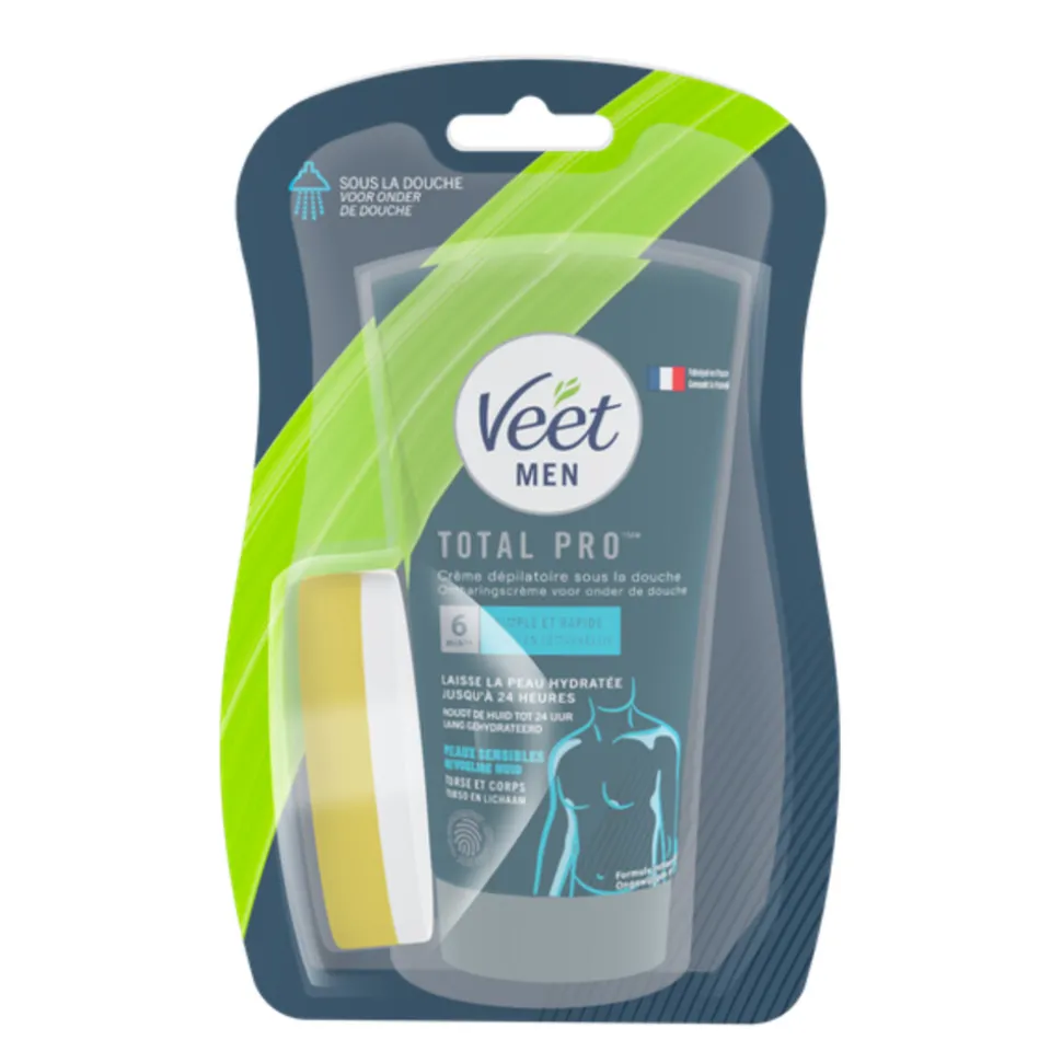 Veet For Men Ontharingscrème In-Shower Gevoelige Huid 150 ml