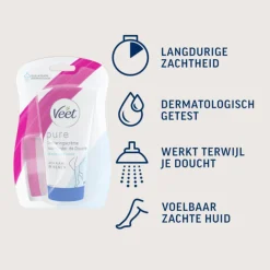 Veet In Shower Ontharingscrème Gevoelige Huid 150 ml