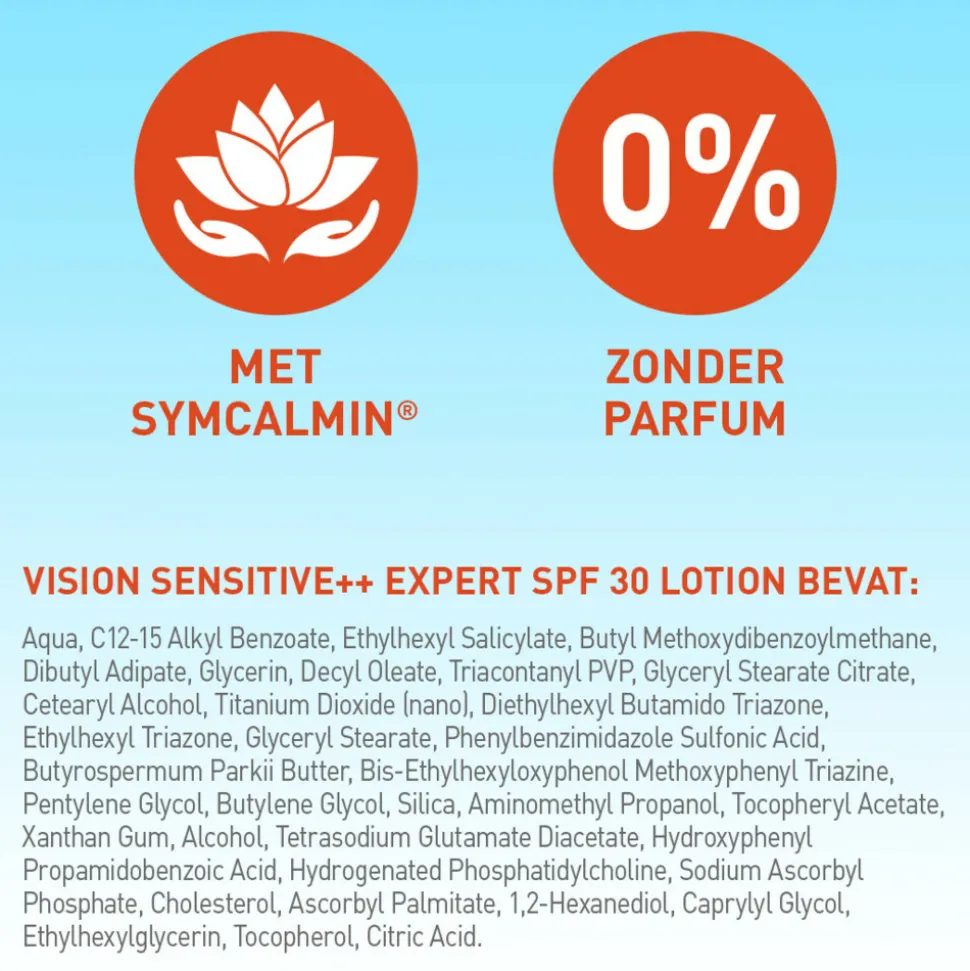 Vision Zonnebrand Crème Sensitive Expert SPF30 185 ml