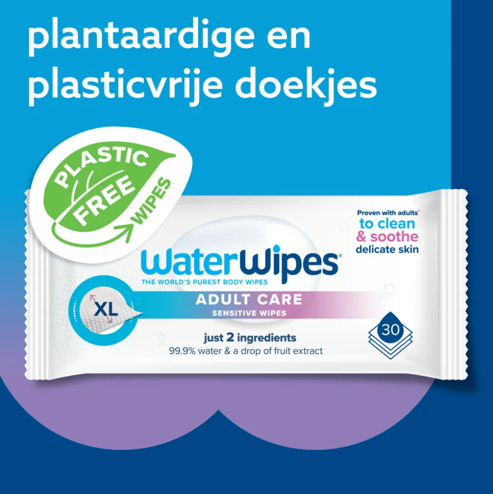 WaterWipes Volwassen Doekjes Sensitive 6x30 = 180 stuks
