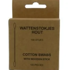 Wattenstaafjes Hout in een Doosje 100 stuks