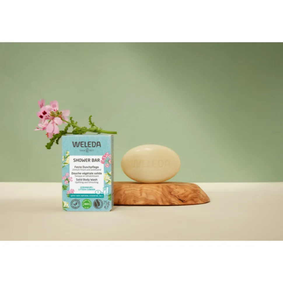 WELEDA Shower Bar Geranium + Litseacubeba 75 gr
