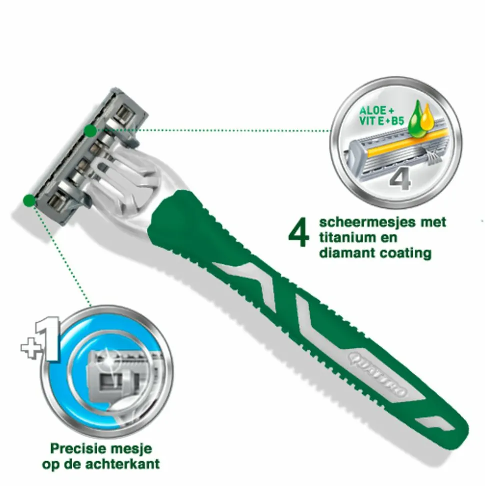 Wilkinson Wegwerpscheermesjes Quattro Essential 4 4 stuks