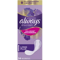 4x Always Discreet Long+ Inlegkruisjes Urineverlies 24 stuks