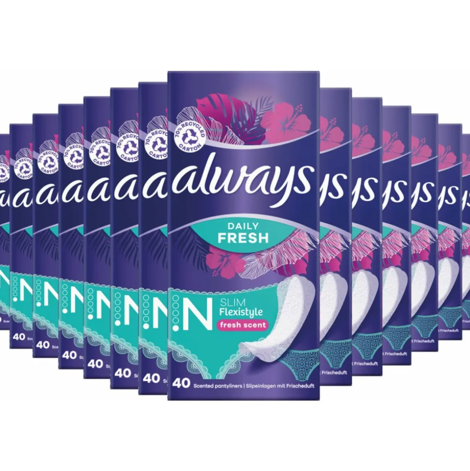 14x Always Inlegkruisjes Fresh Flexistyle 40 stuks