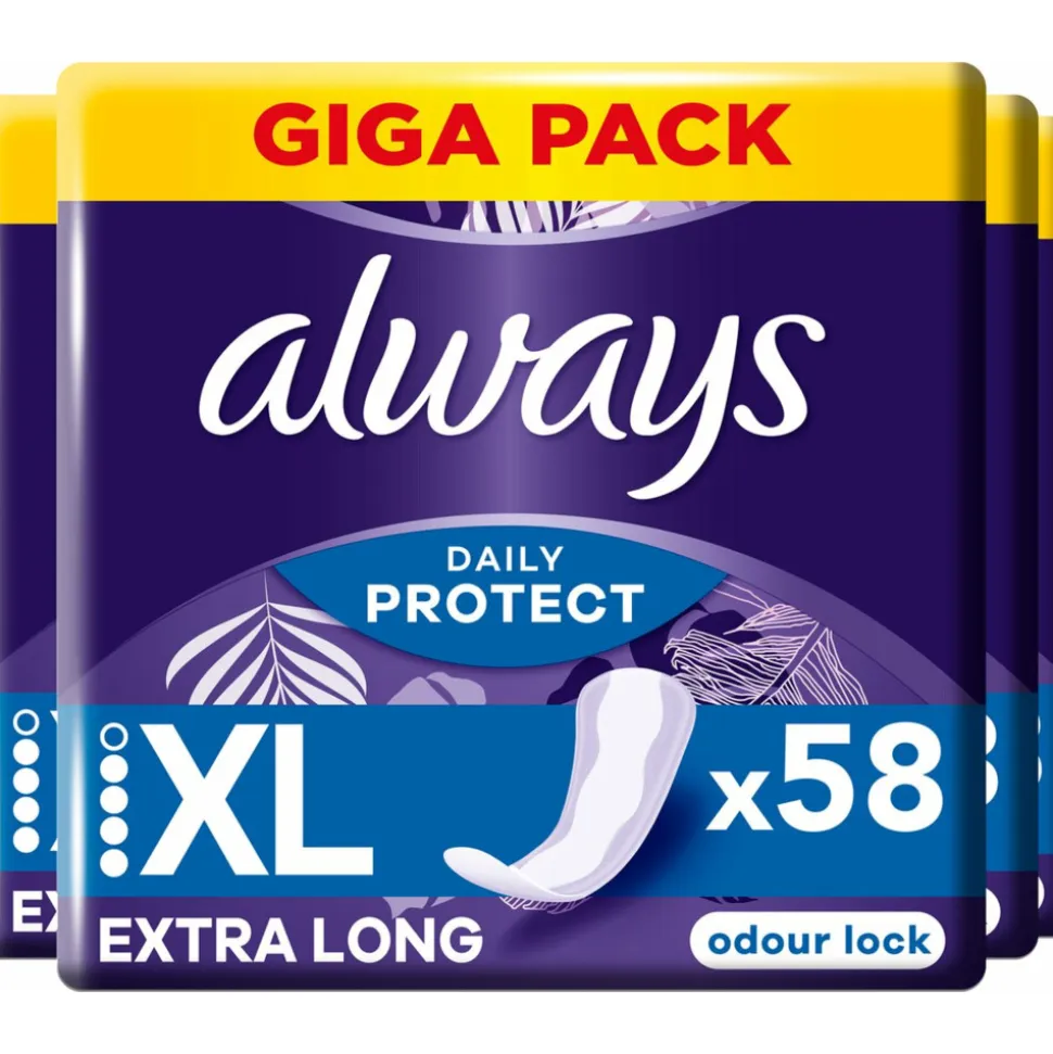 4x Always Inlegkruisjes Long Plus 58 stuks