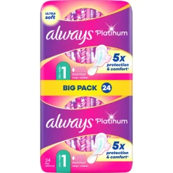 8x Always Maandverband Platinum Normal 24 stuks