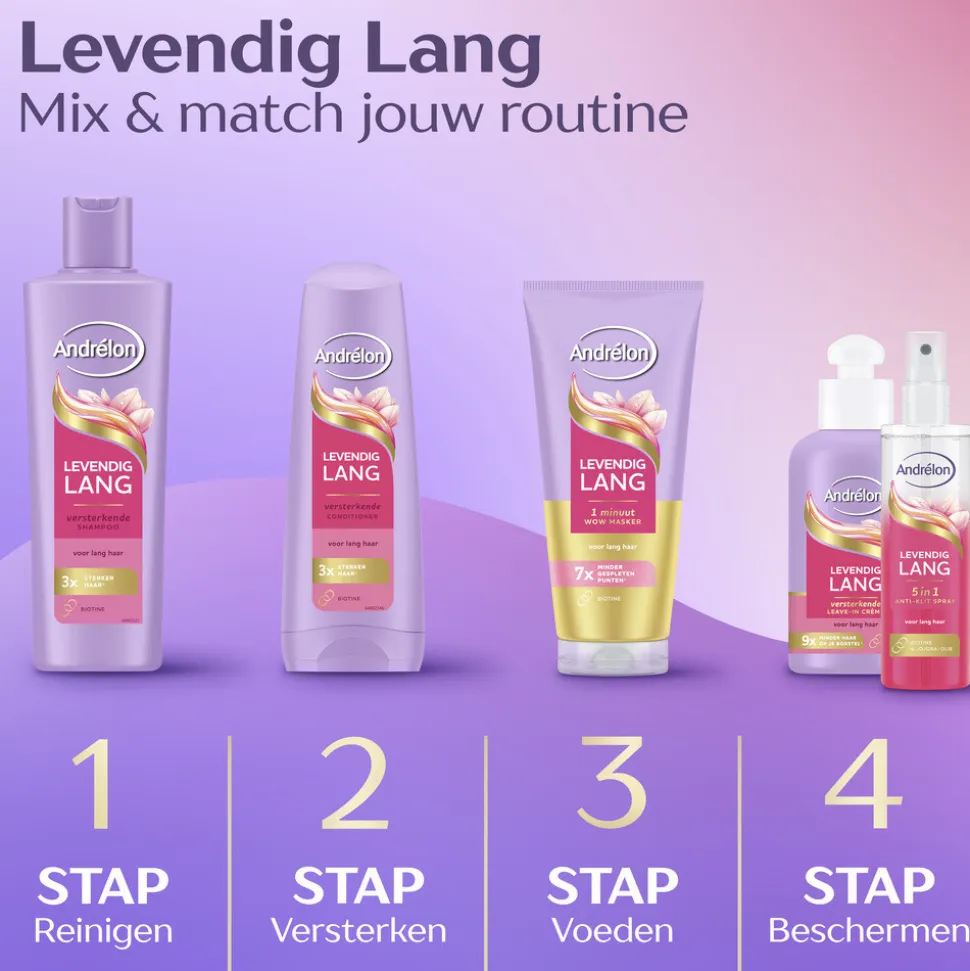 6x Andrélon Conditioner Levendig Lang 200 ml