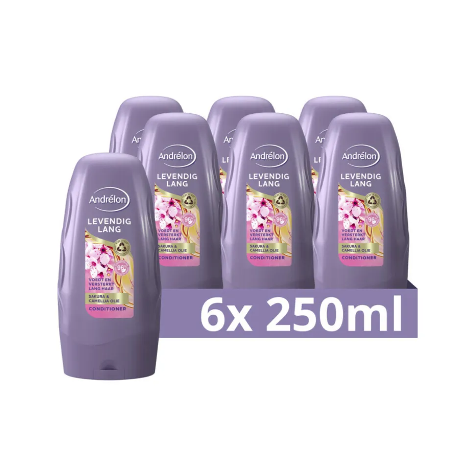 6x Andrélon Conditioner Levendig Lang 250 ml
