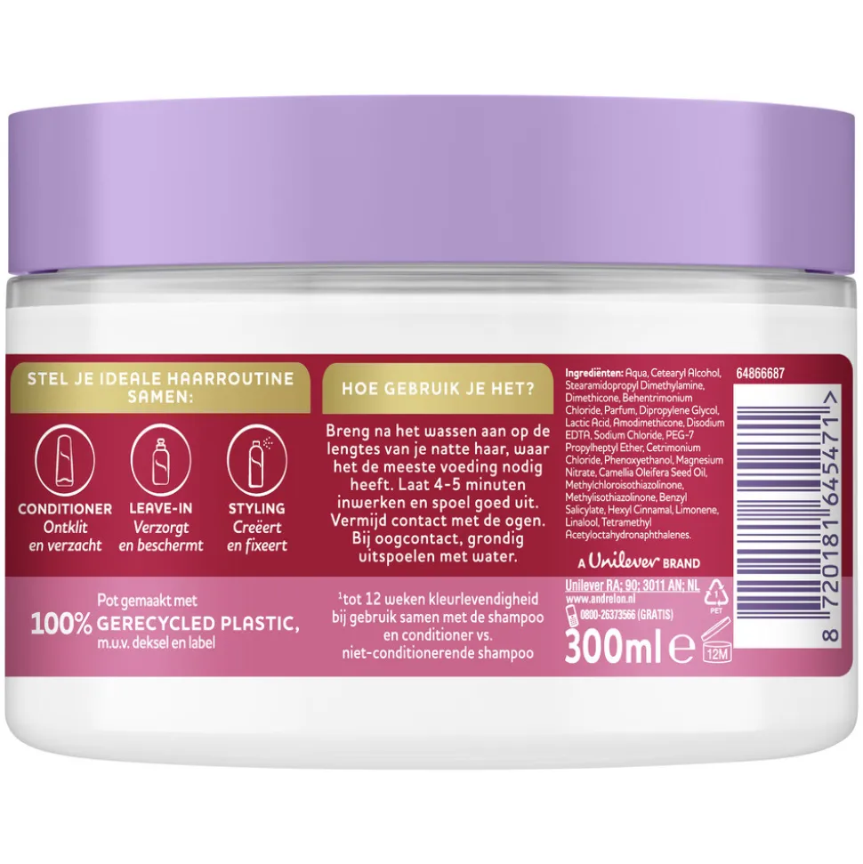 6x Andrélon Crème Haarmasker Levendige Kleur 300 ml