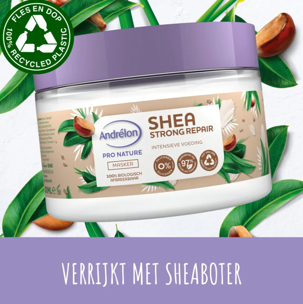 6x Andrélon Haarmasker Shea Strong Repair 300 ml