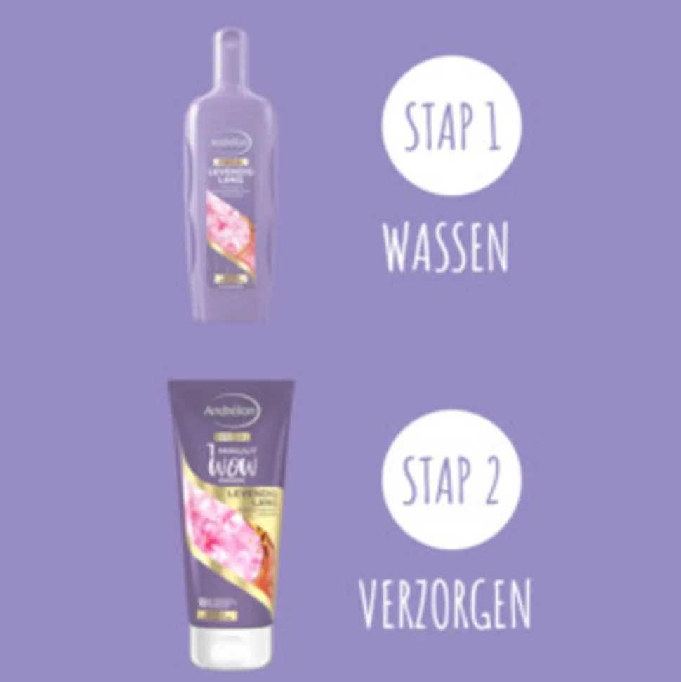 6x Andrélon 1 Minuut Wow Masker Levendig Lang 180 ml