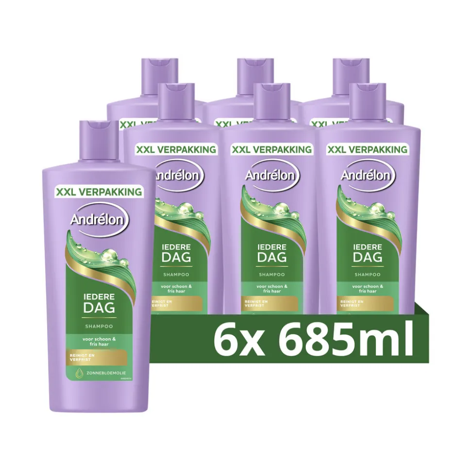 6x Andrélon Shampoo Iedere Dag 685 ml