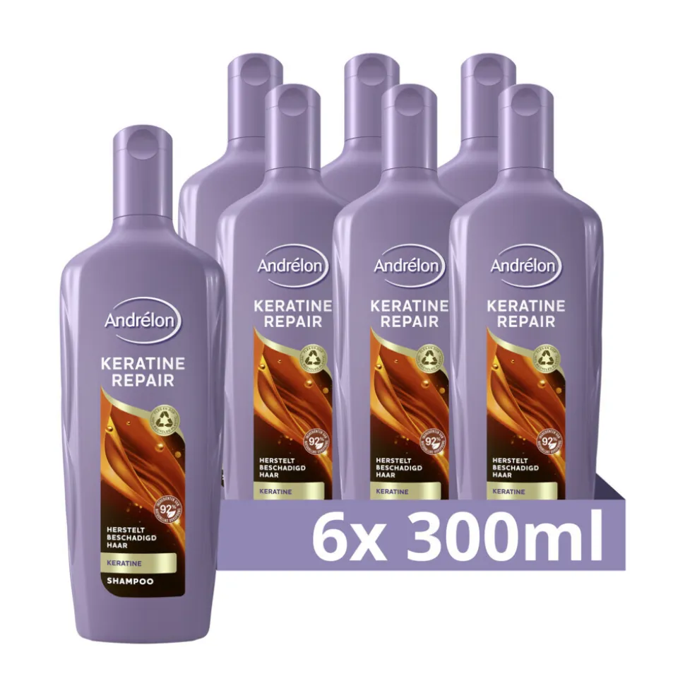 6x Andrélon Shampoo Keratine Repair 300 ml