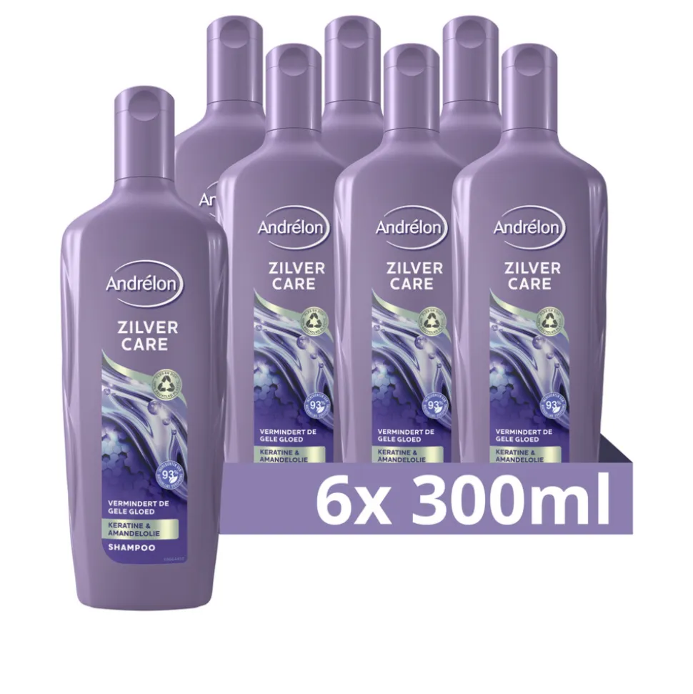 6x Andrélon Shampoo Zilver Care 300 ml