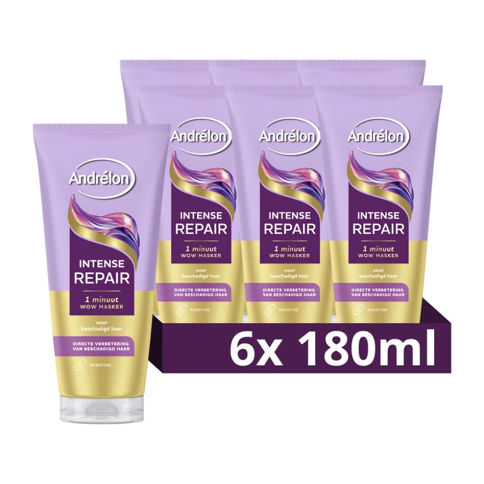 6x Andrélon WOW Masker Intense Repair 180 ml