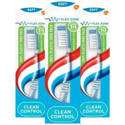 3x Aquafresh Tandenborstel Clean Control Soft
