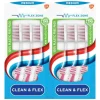 2x Aquafresh Tandenborstel Clean & Flex Hard 3 stuks