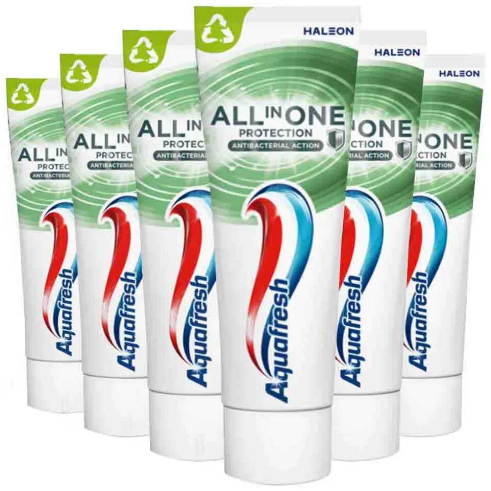 6x Aquafresh Tandpasta All-in-One Protection Antibacterial Action 75 ml
