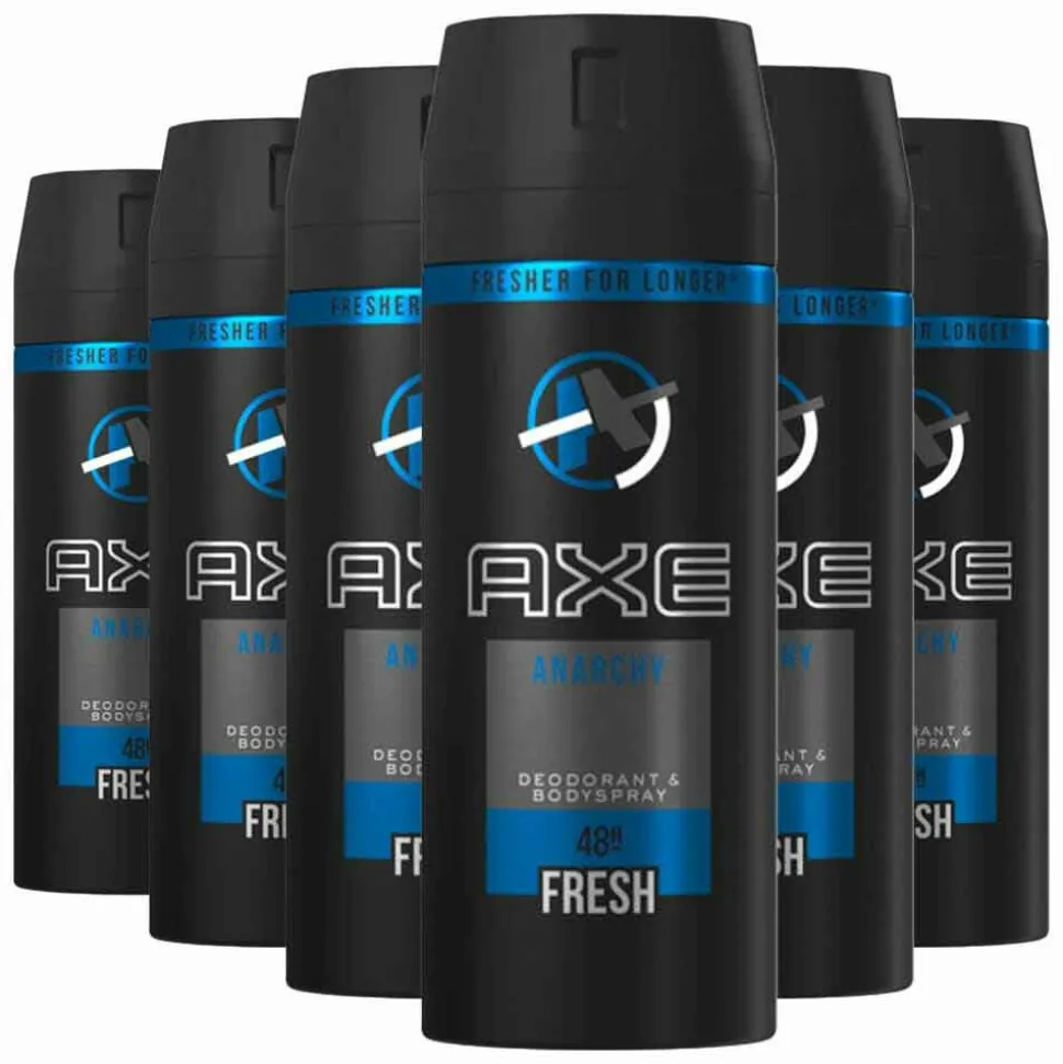 6x Axe Deodorant Bodyspray Anarchy for Him 150 ml