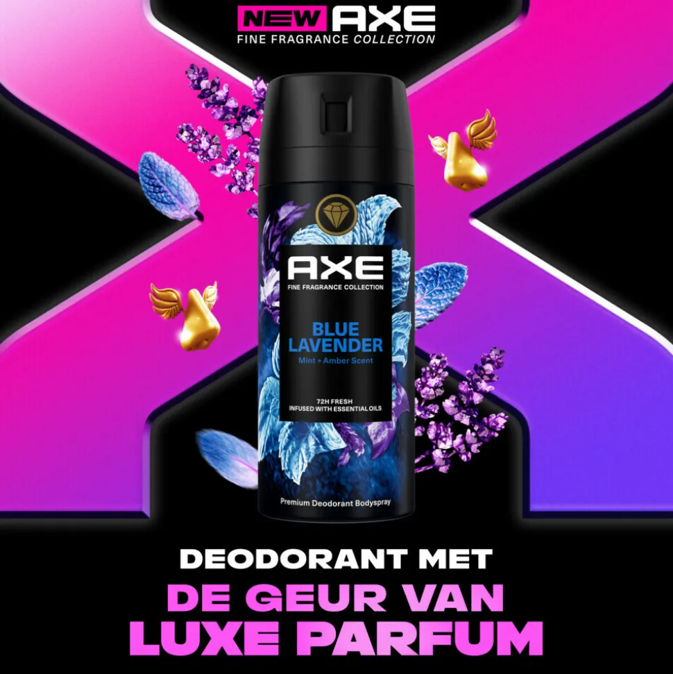 6x Axe Deodorant Bodyspray Blue Lavender 150 ml
