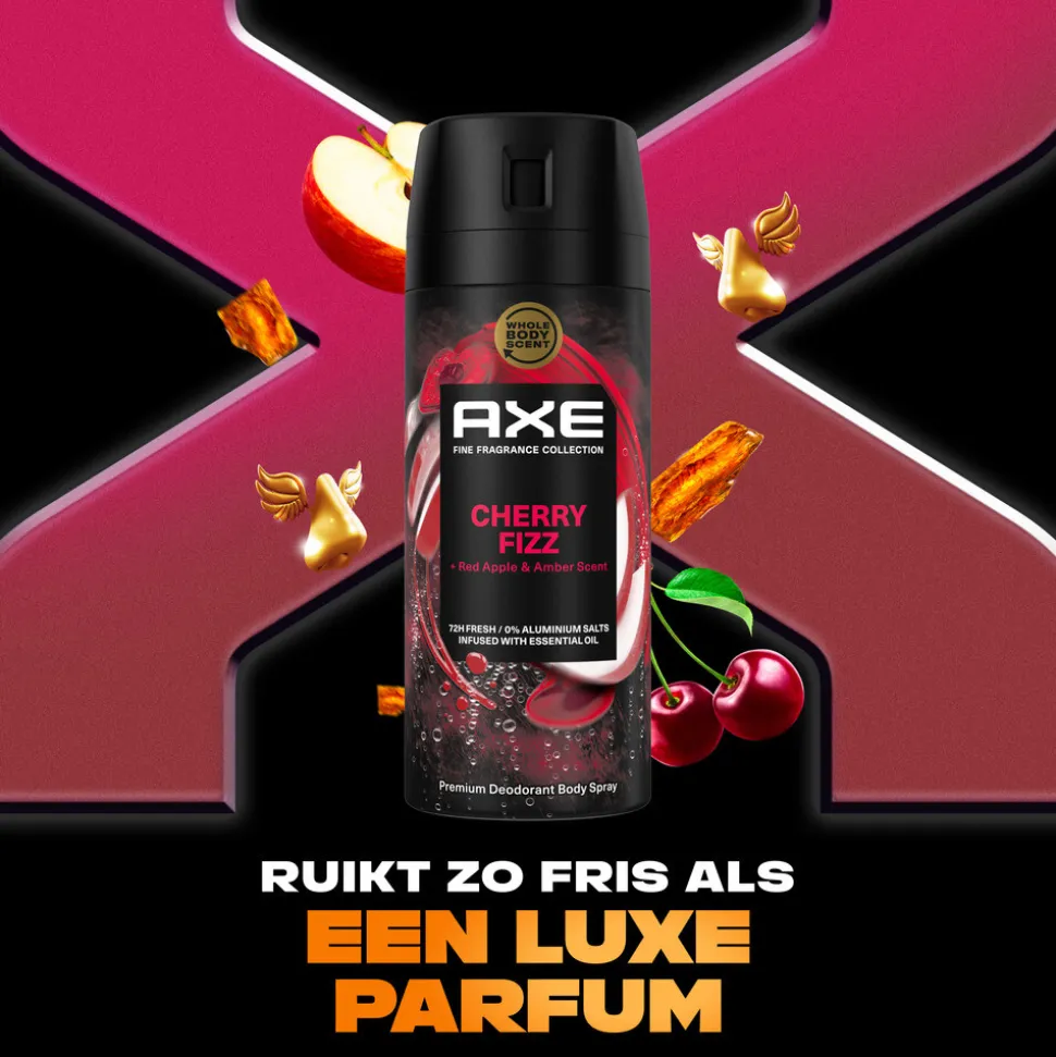 6x Axe Deodorant Bodyspray Cherry Fizz 150 ml