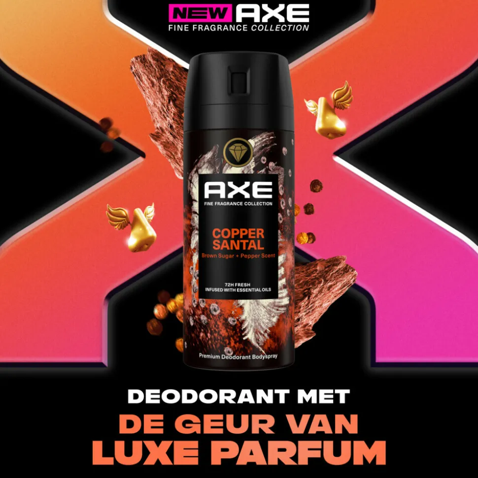 6x Axe Deodorant Bodyspray Copper Santal 150 ml