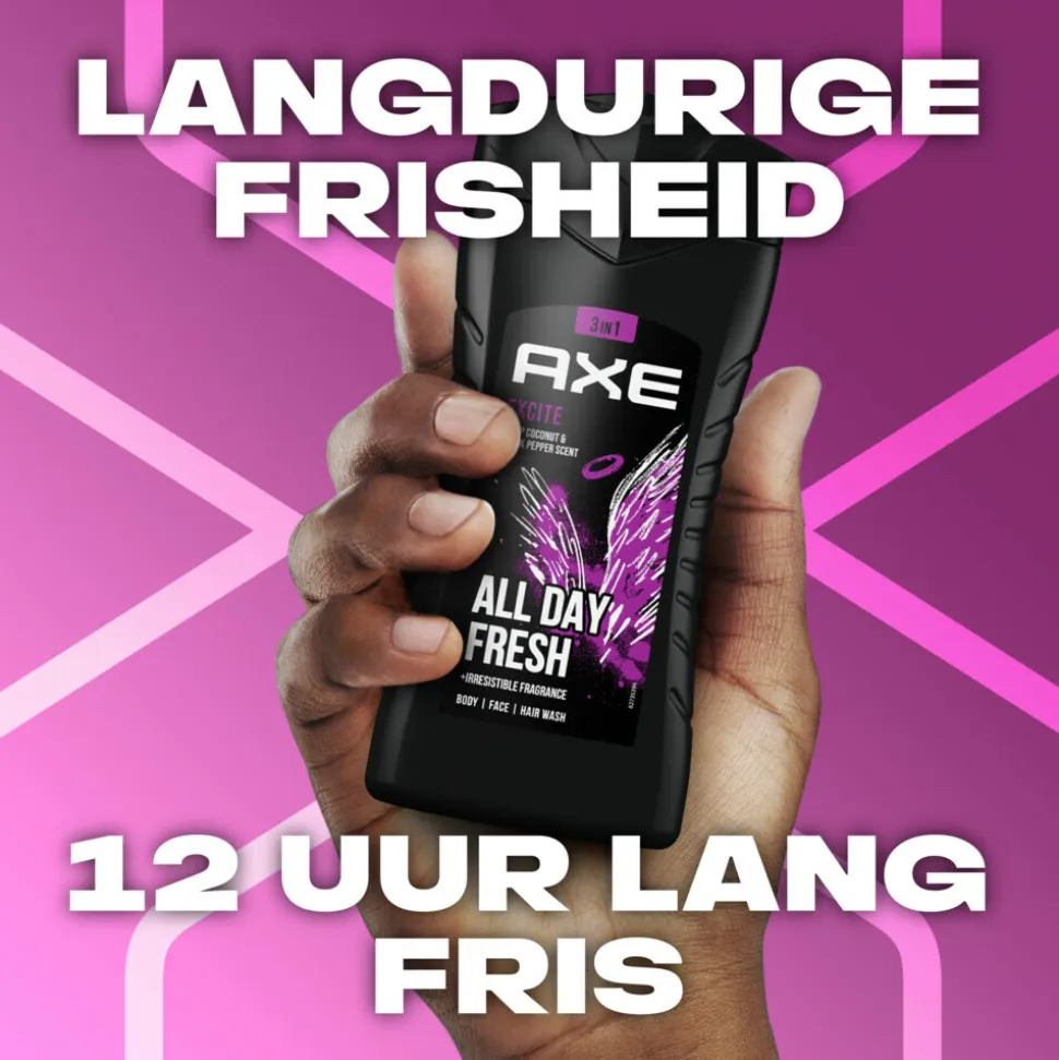 6x Axe Douchegel Excite 250 ml