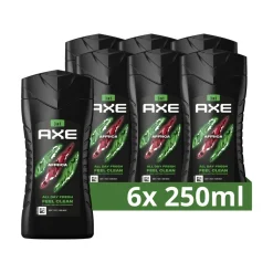 6x Axe 3-in-1 Douchegel Africa 250 ml