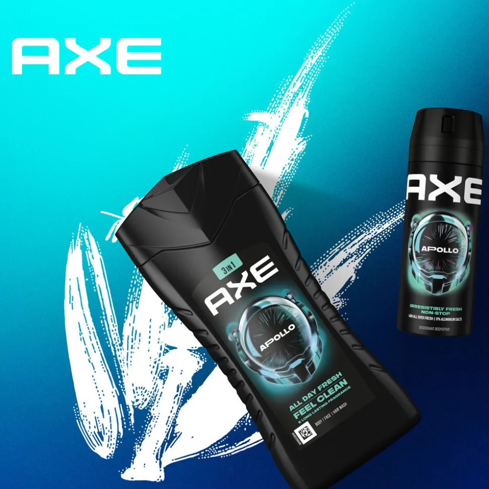 6x Axe 3-in-1 Douchegel Apollo 250 ml