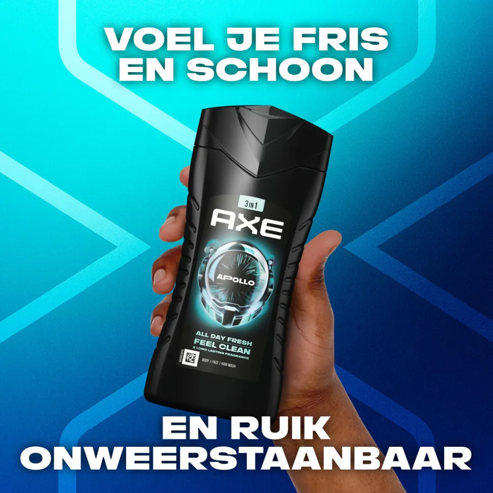 6x Axe 3-in-1 Douchegel Apollo 250 ml