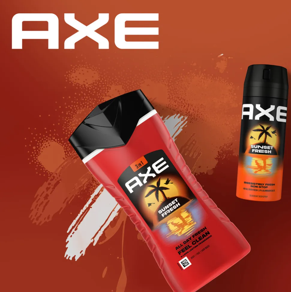 6x Axe 3-in-1 Douchegel Sunset Fresh 250 ml