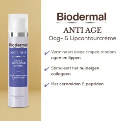 2x Biodermal Oog & Lip Contour crème Anti Age 15 ml