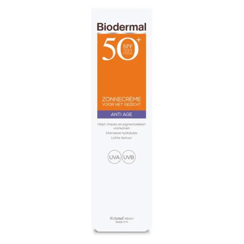 2x Biodermal Zonnecreme Gezicht Anti Age SPF 50+ 40 ml