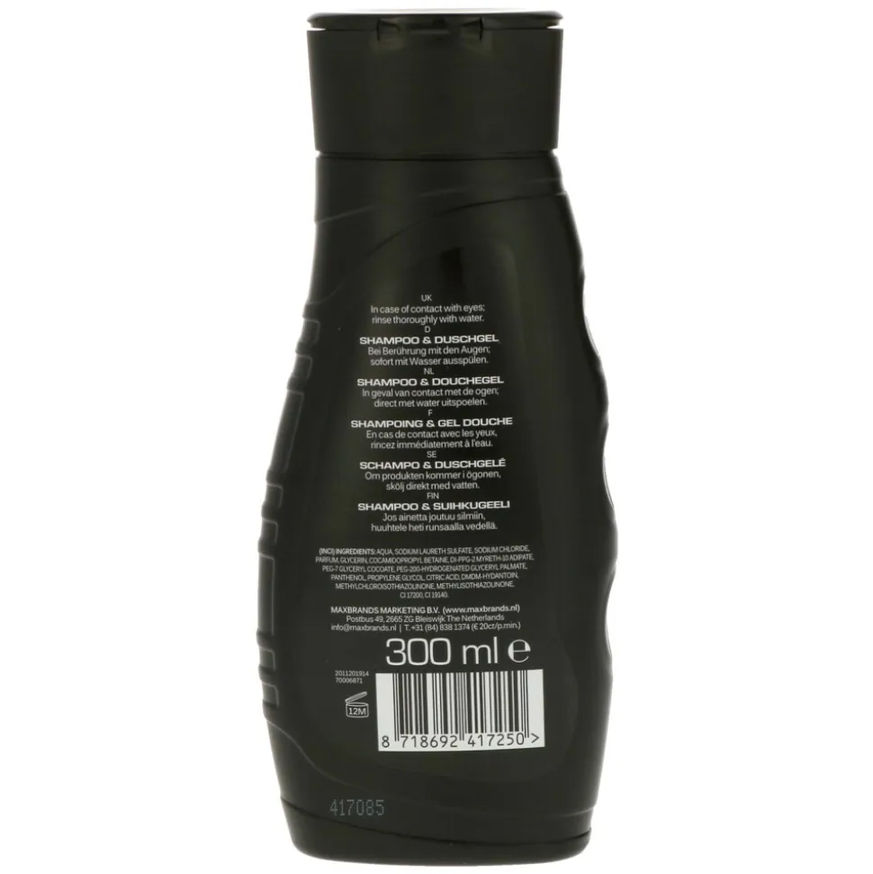 6x Body-X Fuze Douchegel Hair & Body Energy 300 ml