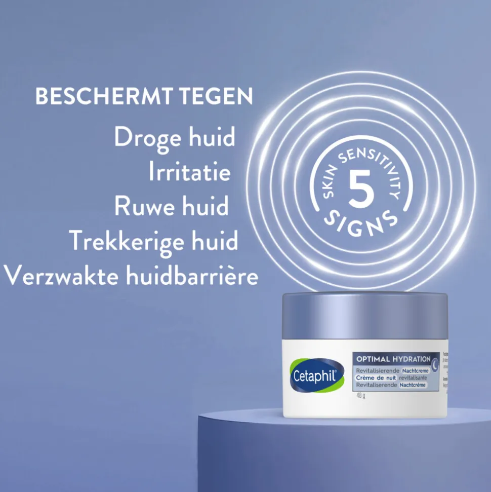 2x Cetaphil Optimal Hydration Herstellende Nachtcrème 48 gr