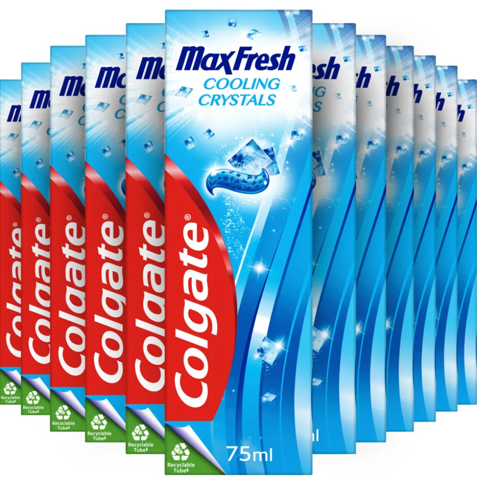 12x Colgate Tandpasta Max Fresh Cooling Crystals 75 ml