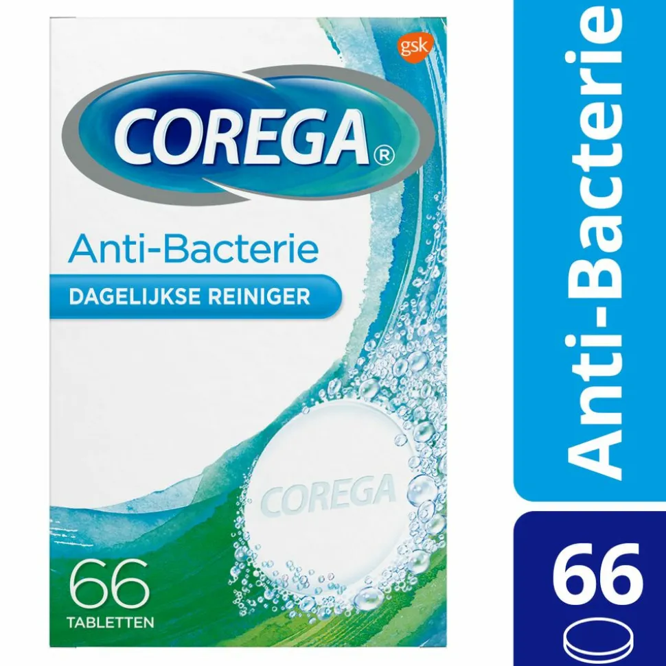 3x Corega Tabs Anti Bacterieel 66 stuks