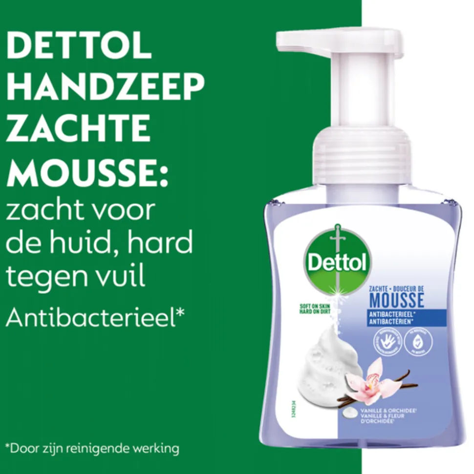 6x Dettol Foam Handzeep Orchidee & Vanille 250 ml